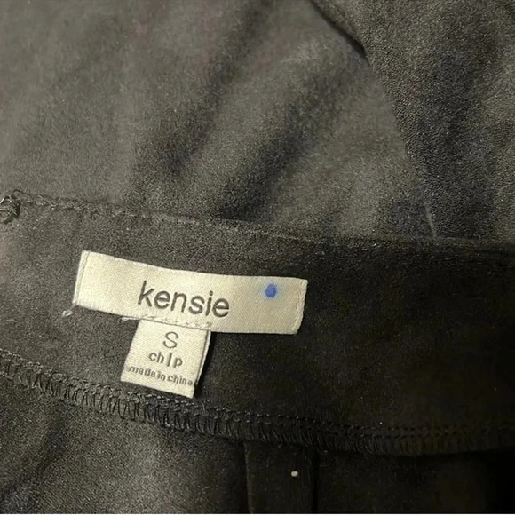 KENSIE WOMEN'S SKIRT US SMALL S BLACK STRETCH SUEDE SIDE LACE UP - Picture 4 of 8